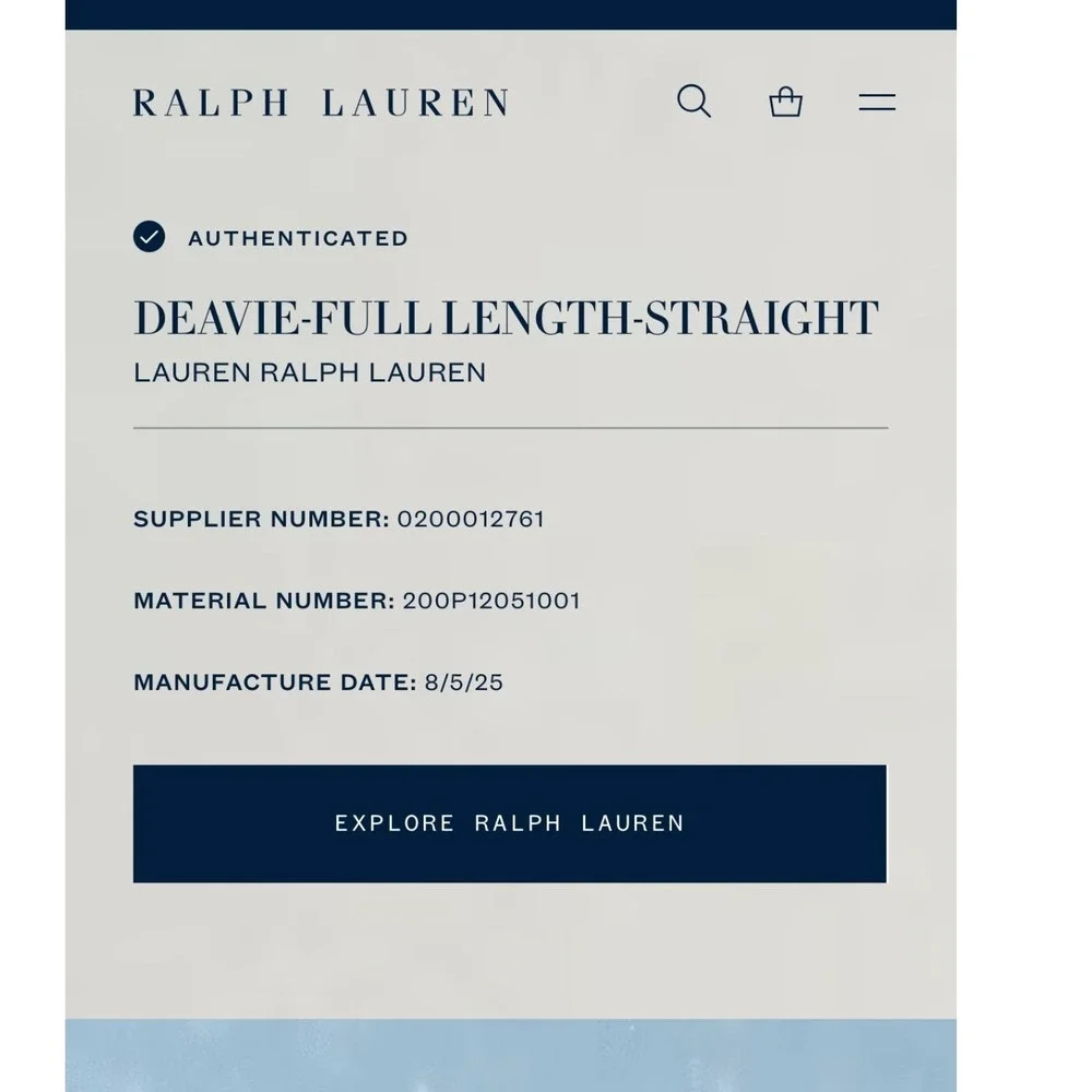 Ralph Lauren Women's Deavie Full Length Straight Leg Jeans size 4